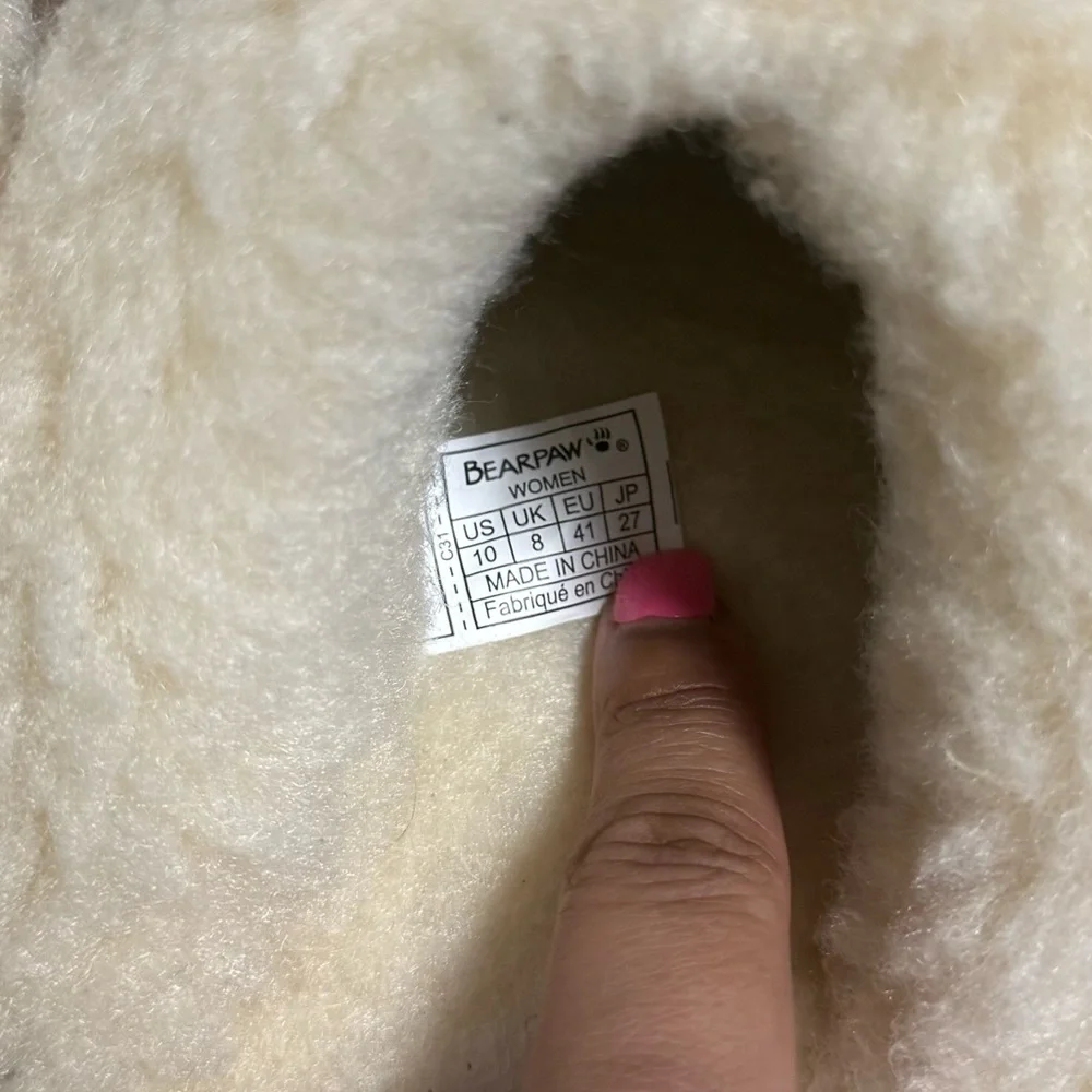 BearPaw Cream Fleece Lined Footwear - Picture 6 of 6